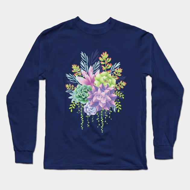 Succulents Long Sleeve T-Shirt by zoljo